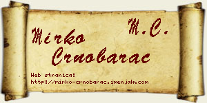 Mirko Crnobarac vizit kartica